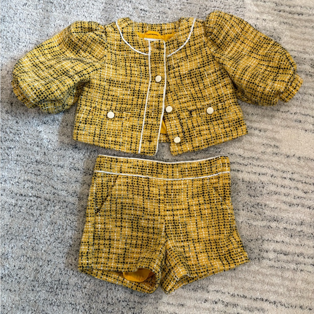 Janie and Jack girls two piece tweed set (2T)